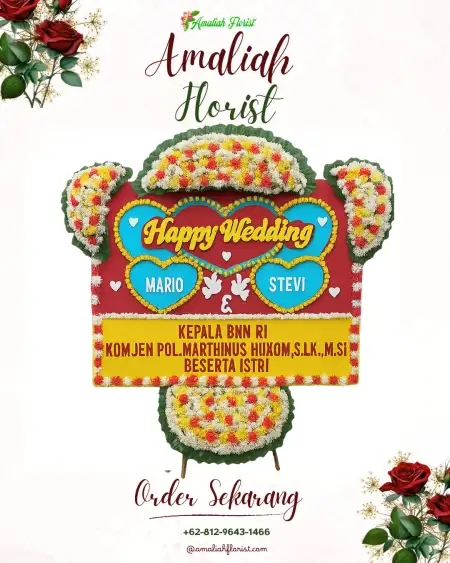 Papan Bunga Pernikahan Uut Murung